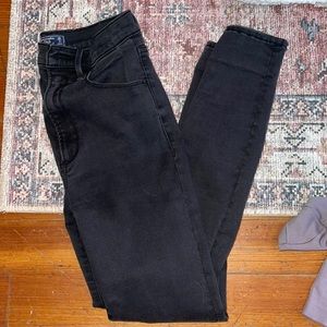 Black washed Abercrombie skinny jeans